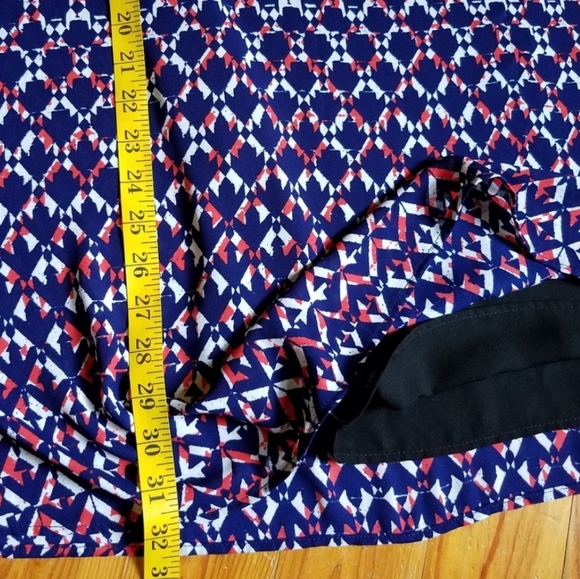 Gorgeous Red white & Blue Geometric Sundress - Picture 4 of 7